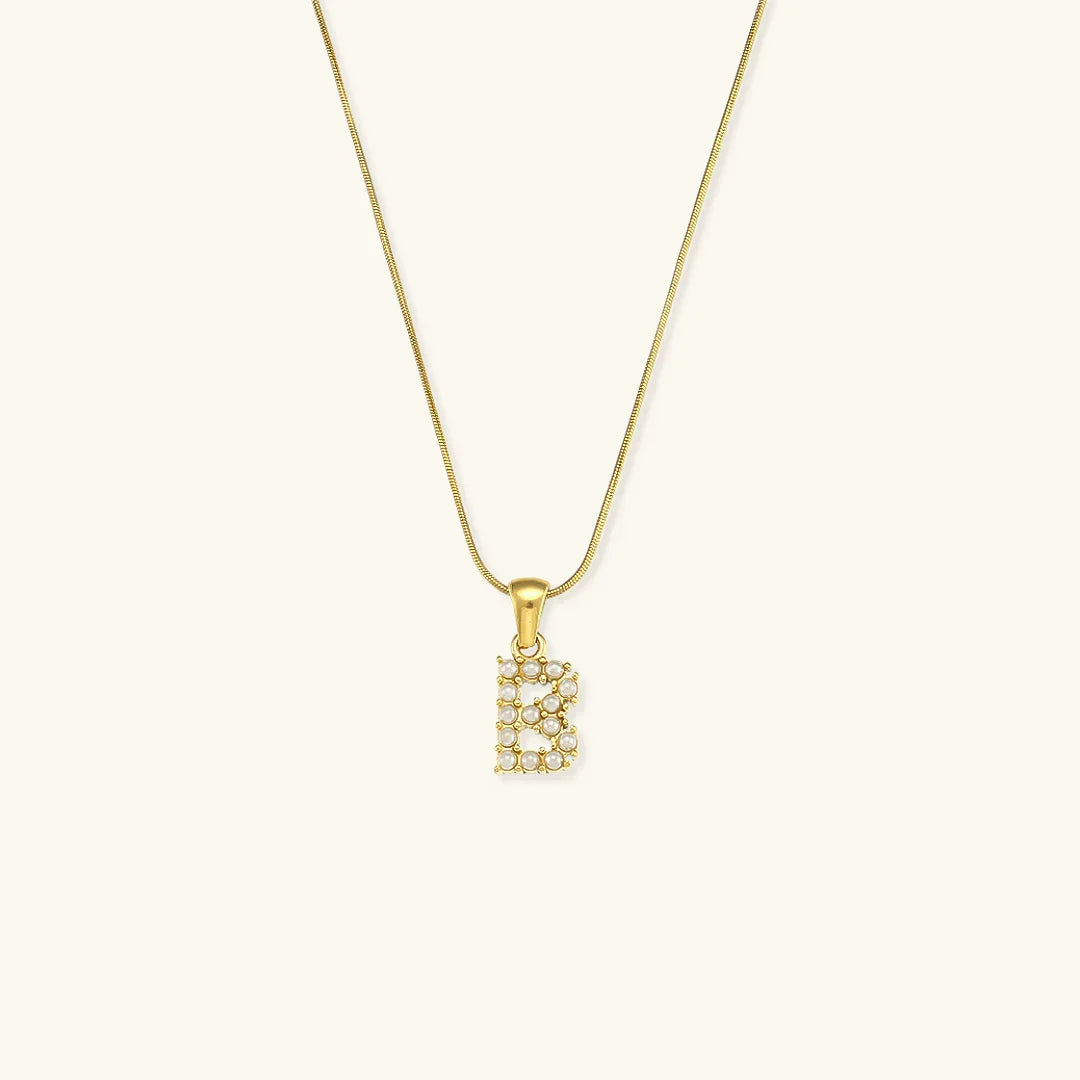 [VA]Augustine Initial Letter Pearl Necklace