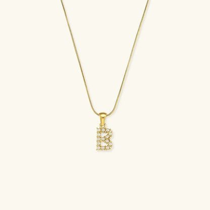 [VA]Augustine Initial Letter Pearl Necklace