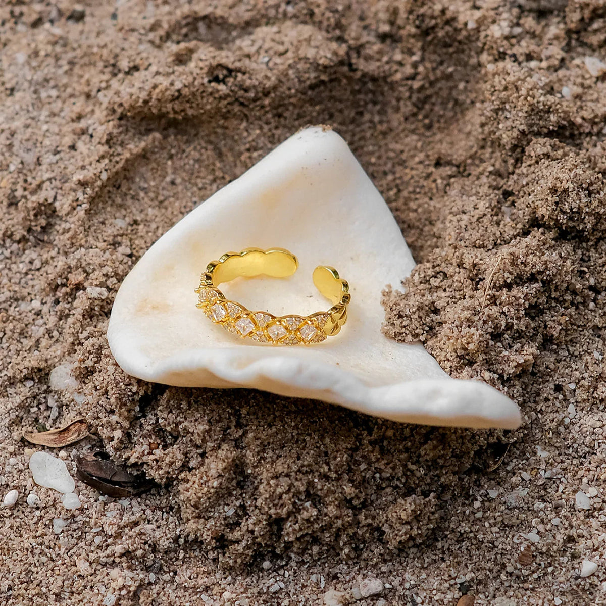 [VA]Camille Gold Patterned Ring