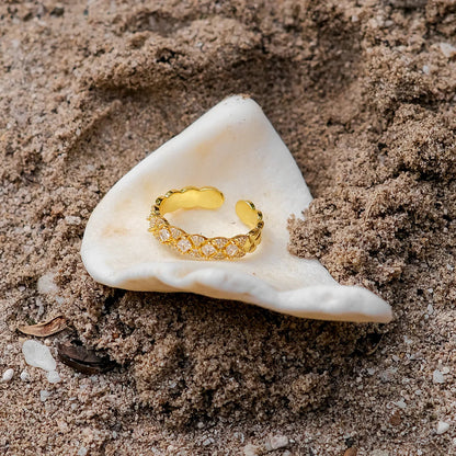 [VA]Camille Gold Patterned Ring