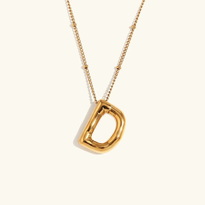 [VA]Balloon Gold Initial Necklace