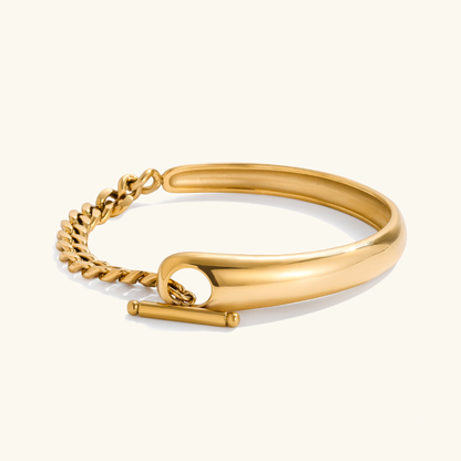 [VA]Myrna Chained Gold Bangle