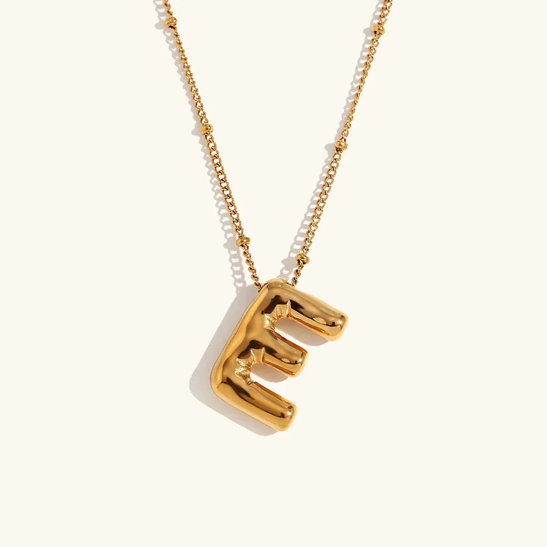 [VA]Balloon Gold Initial Necklace