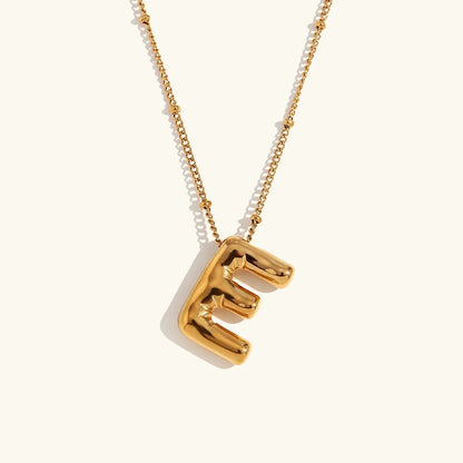 [VA]Balloon Gold Initial Necklace