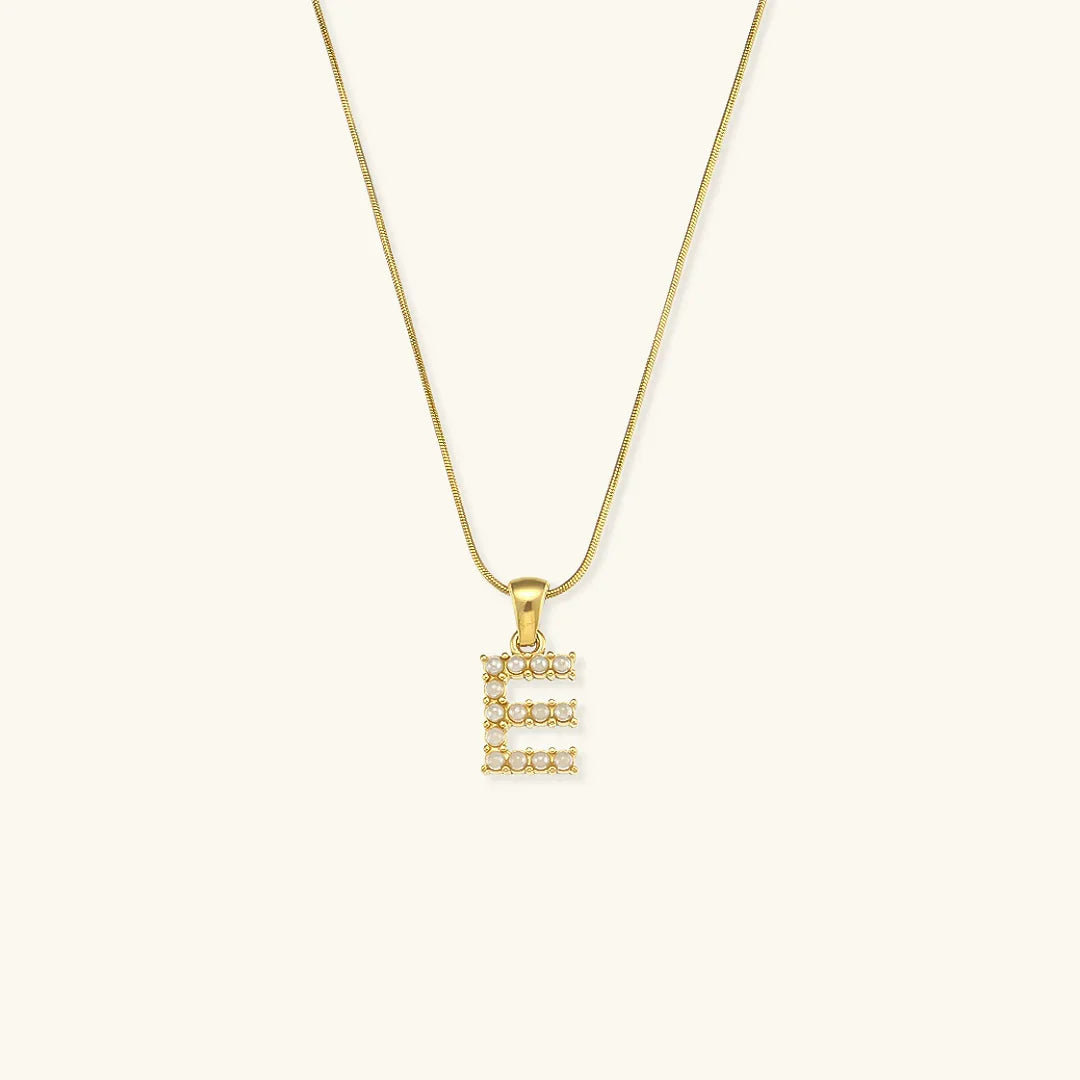 [VA]Augustine Initial Letter Pearl Necklace