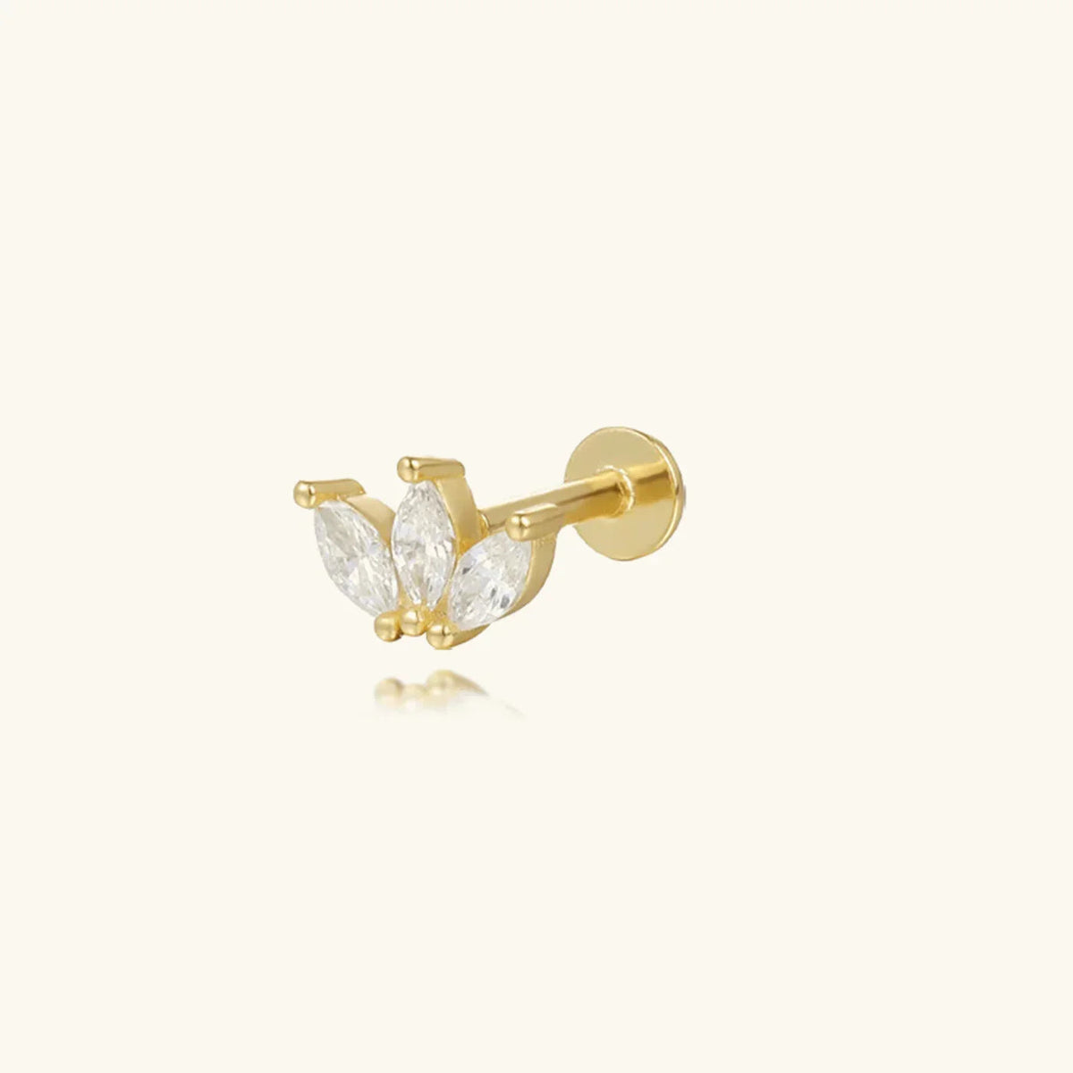 [VA]Trio Flat Back Diamant-Stecker