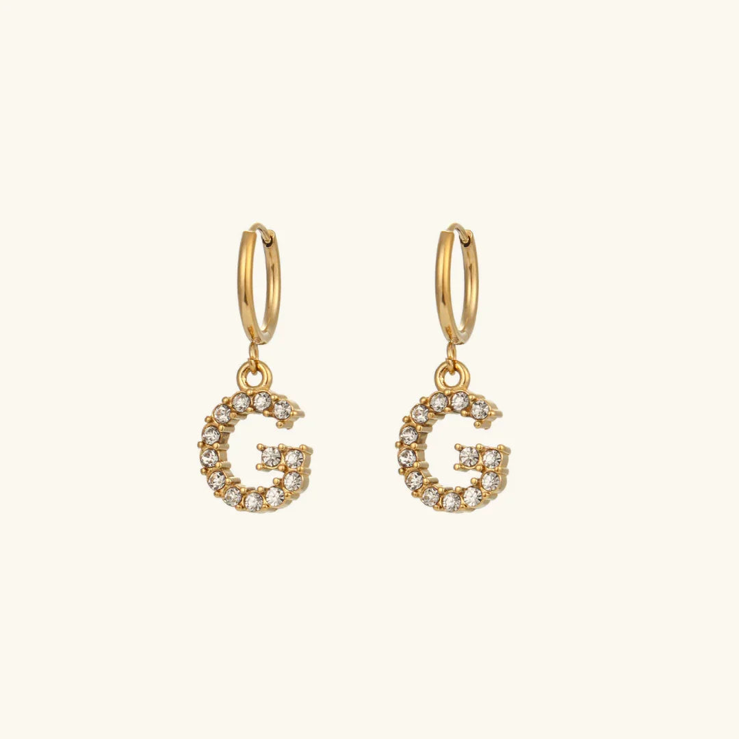 [VA]Wilhemina Initial Letter Earrings
