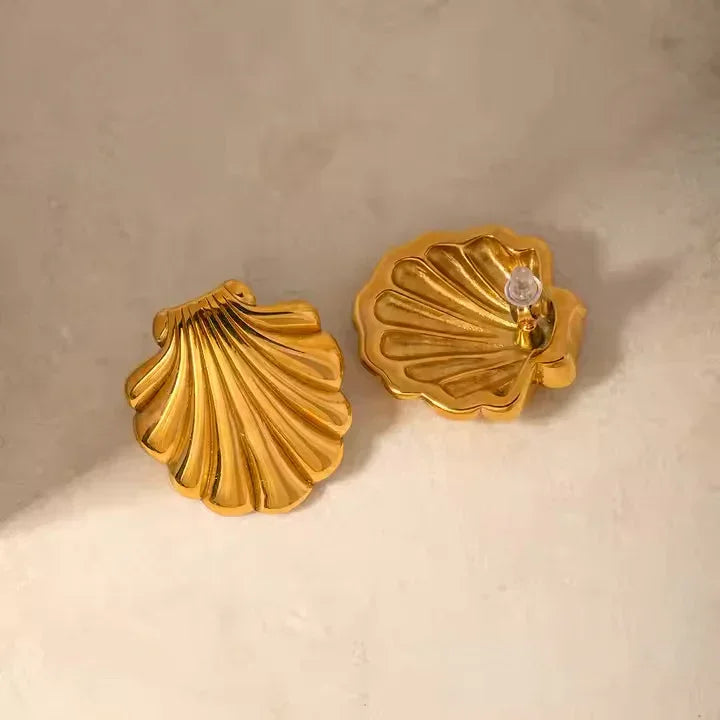 [VA]ベイサイド・ゴールド・シーシェル・イヤリング