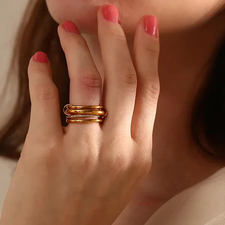 [VA]Christabel Diamond Ring Stack
