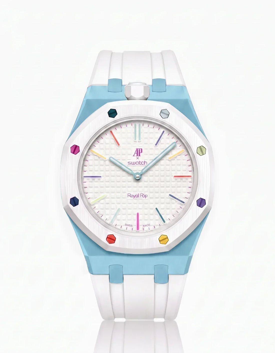Silicone Strap & Case  Royal Pop Huit Blanc(Customize  Colors)