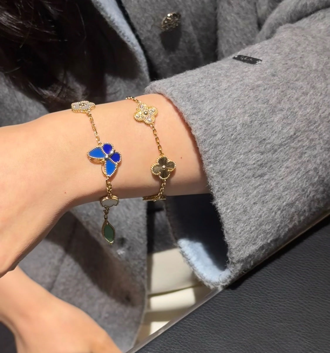 [VA]LUCKY SPRING BUTTERFLY 5 MOTIF BRACELET
