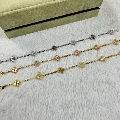 [VA]CLOVER 6 MOTIF DIAMOND LASER BRACELET
