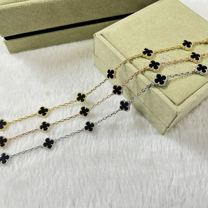 [VA]CLOVER 6 MOTIF  ONYXS BRACELET