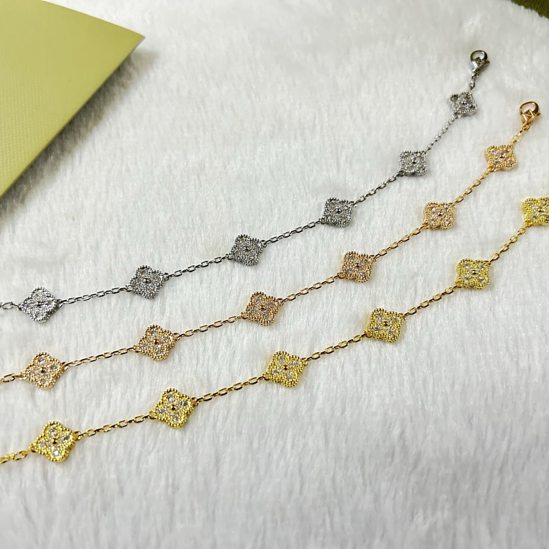 [VA]KLEEBATT ARMBAND MIT 6 MOTIVEN UND DIAMANTEN