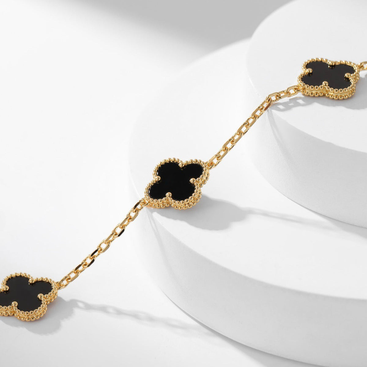 [VA]CLOVER 10 MOTIVE ONYX-HALSKETTE