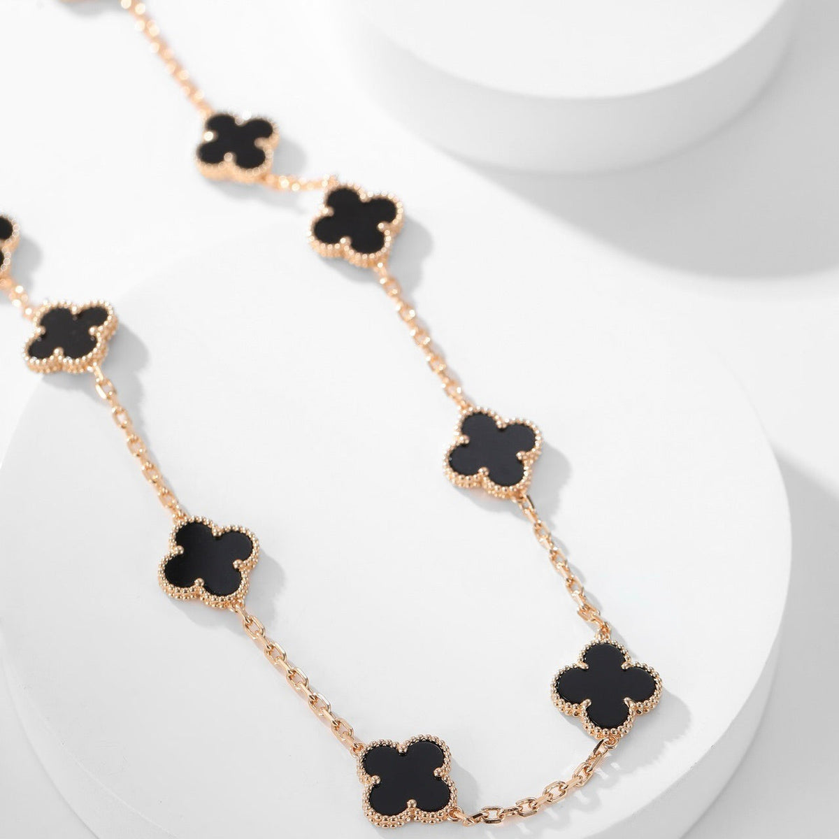 [VA]CLOVER 10 MOTIVE ONYX-HALSKETTE