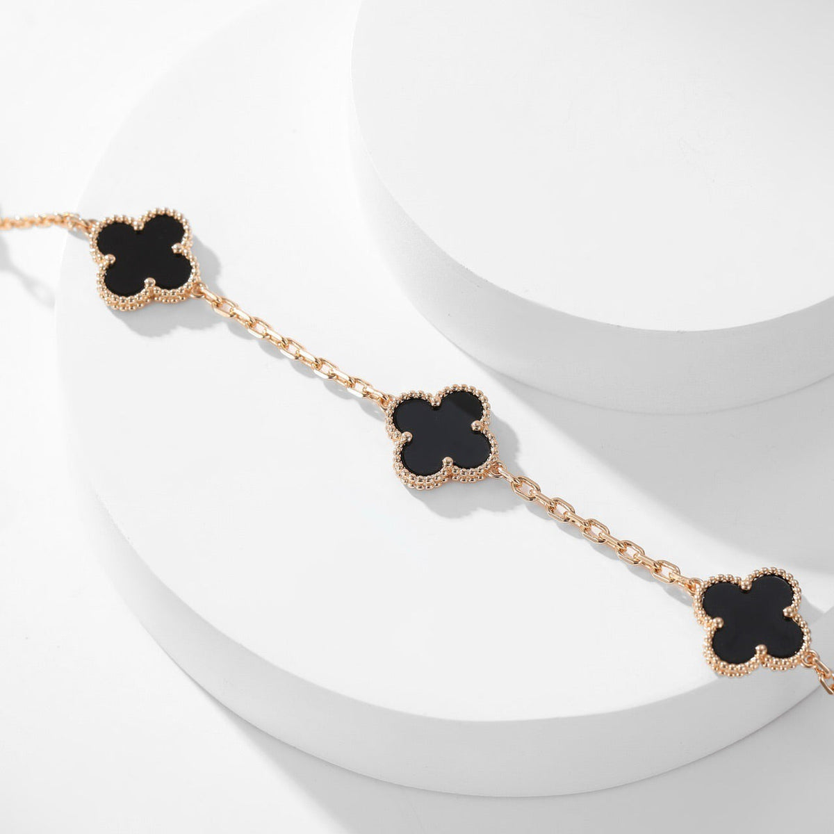 [VA]CLOVER 10 MOTIVE ONYX-HALSKETTE