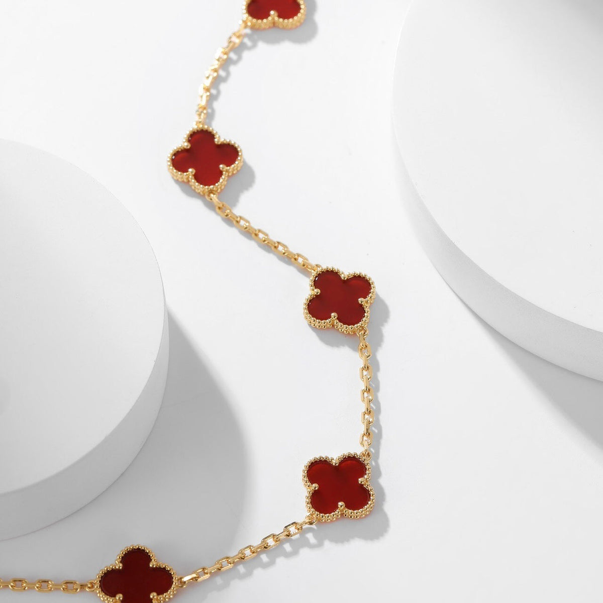 [VA]CLOVER HALSKETTE MIT 10 MOTIVEN, KARNEOL