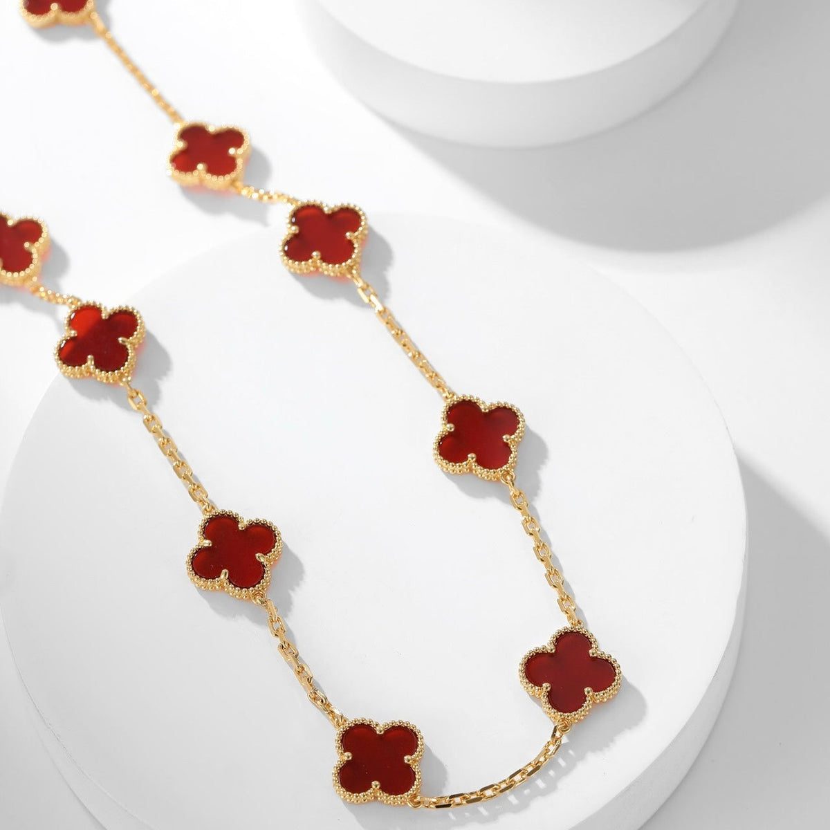 [VA]CLOVER HALSKETTE MIT 10 MOTIVEN, KARNEOL