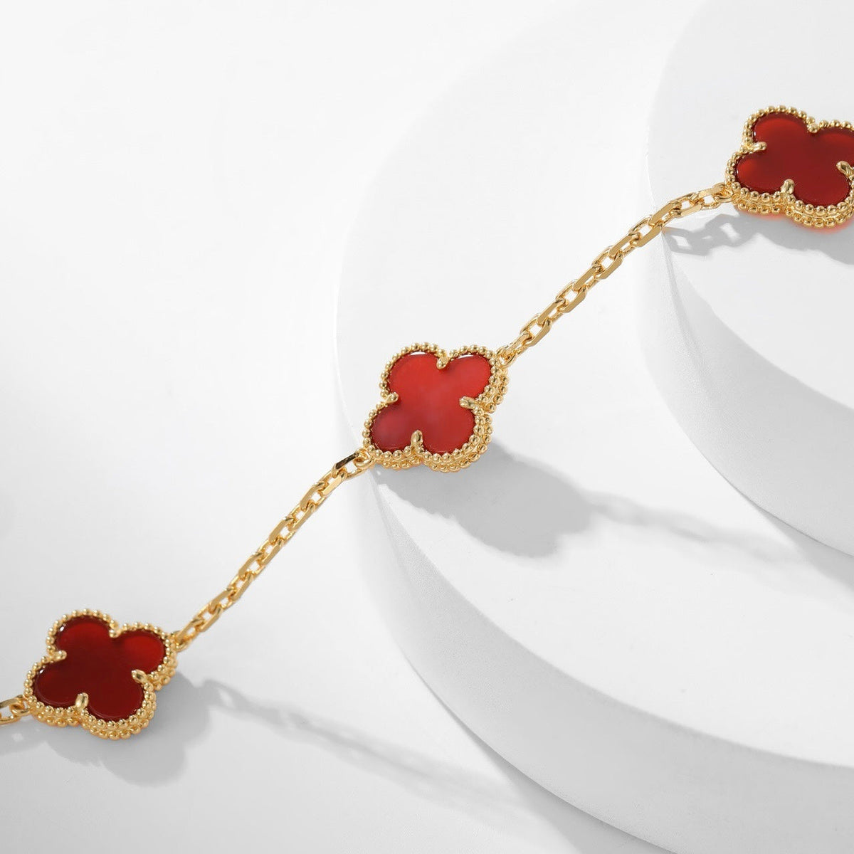 [VA]CLOVER HALSKETTE MIT 10 MOTIVEN, KARNEOL