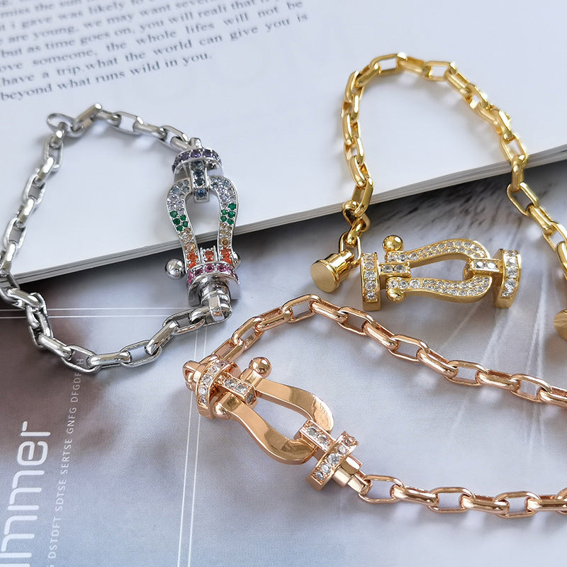 [VA]GROSSER HUFEISENVERSCHLUSS METALLARMBAND