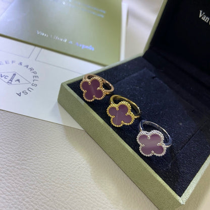 [VA]CLOVER  PURPLE VIOLET RING