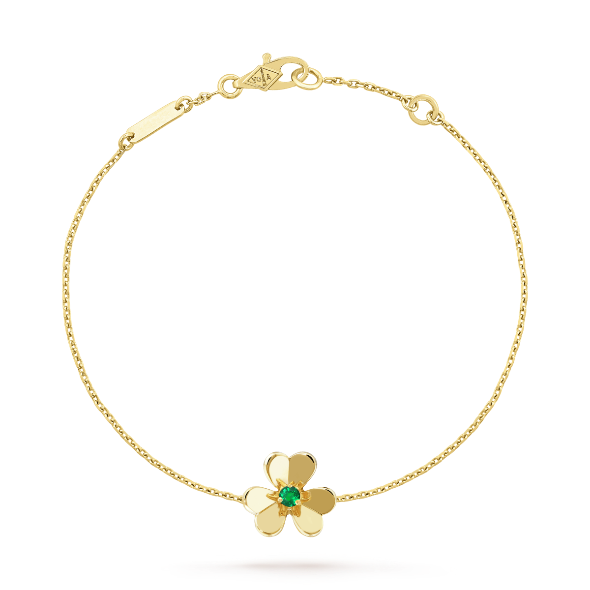 [VA]FRIVOLE ARMBAND GOLD BLUMEN ROSA MALACHIT
