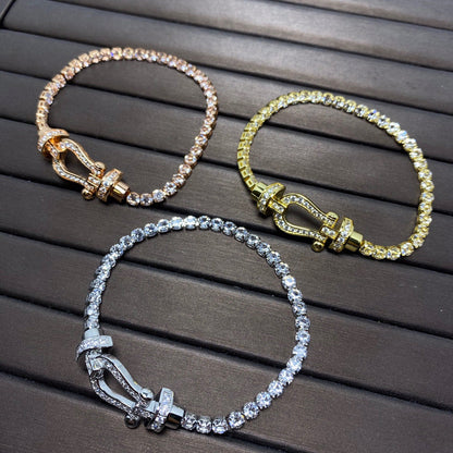 [VA]FORCE  HORSESHOE  DIAMOND TENNIS BRACELET
