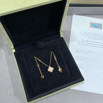 [VA]CLOVER 9,5 MM ROSA PERLMUTT EINZELBLUMEN-HALSKETTE