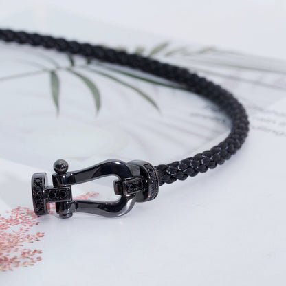 [VA]FORCE LARGE SERIES HORSESHOE BLACK SAMURAI BRACELET
