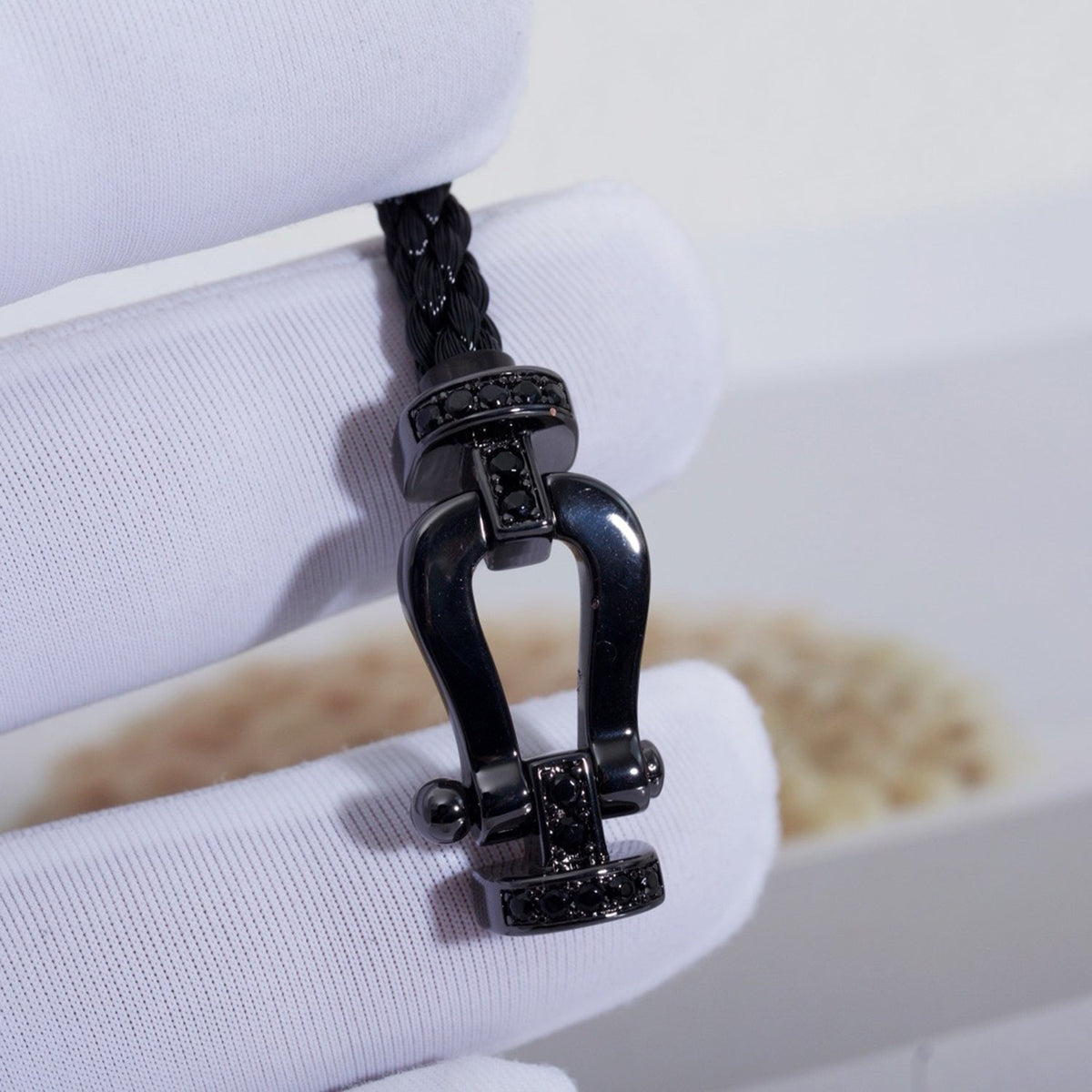 [VA]FORCE LARGE SERIES HORSESHOE BLACK SAMURAI BRACELET