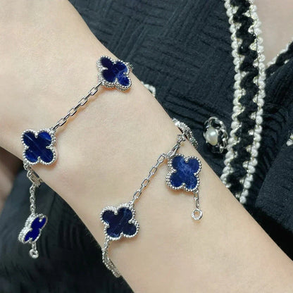 [VA]LUCKY CLOVER 5-MOTIF BRACELET - PIETERSITE COLLECTION