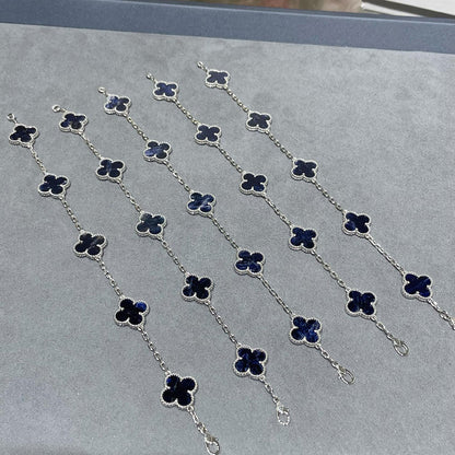 [VA]LUCKY CLOVER 5-MOTIF BRACELET - PIETERSITE COLLECTION