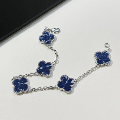 [VA]LUCKY CLOVER 5-MOTIF BRACELET - PIETERSITE COLLECTION