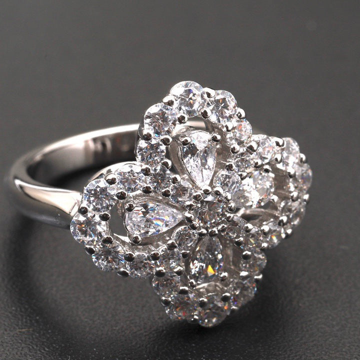 [VA]LOOP RING VOLLMOTIV DIAMANT 16MM SILBER
