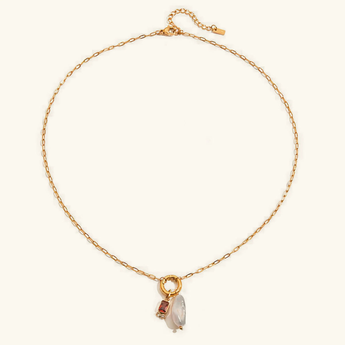 [VA]Caitlin Birthstone Pearl Necklace