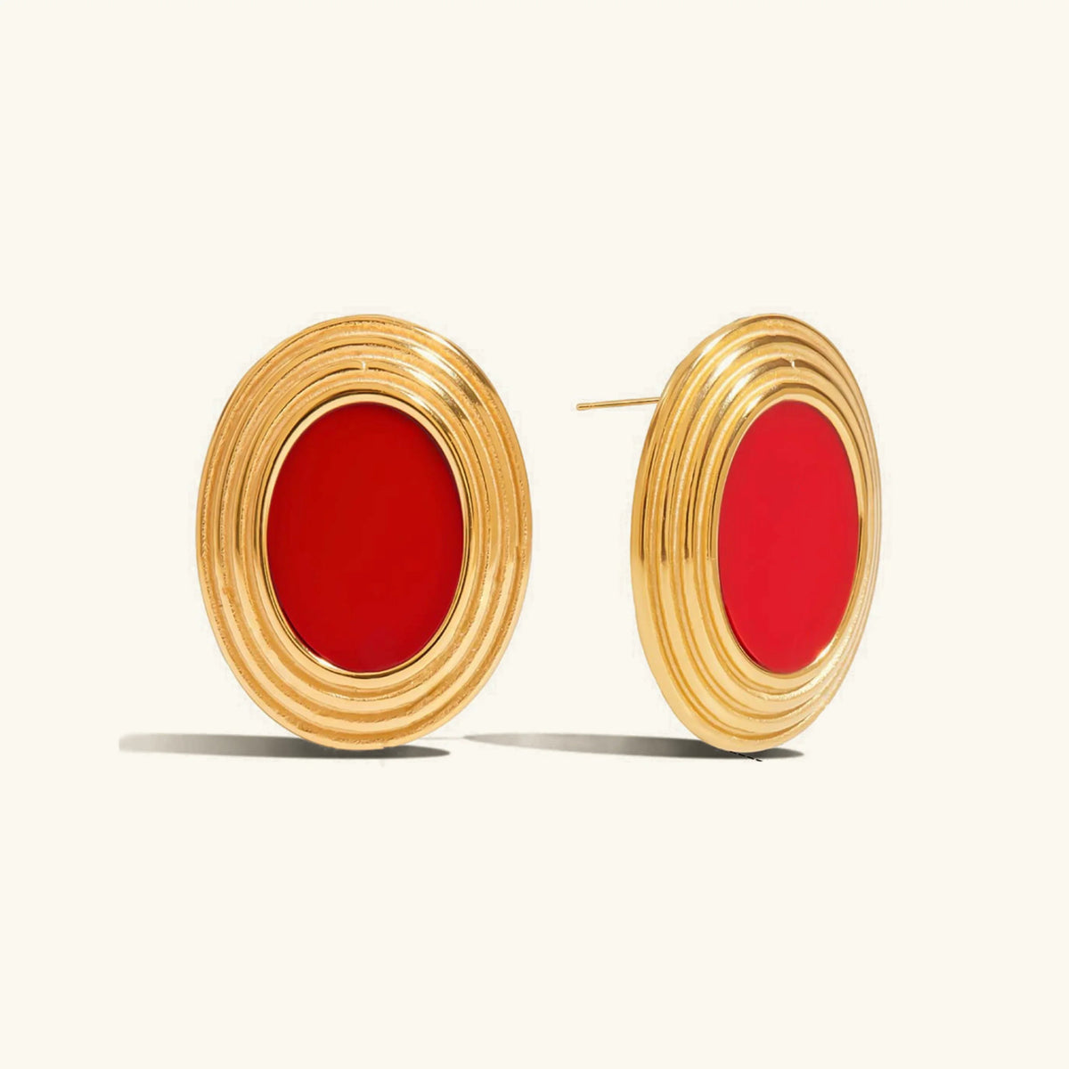 [VA]Ruthie Ohrringe mit Gold-Emaille