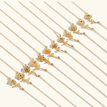 [VA]マリベル バースフラワー ゴールドネックレス