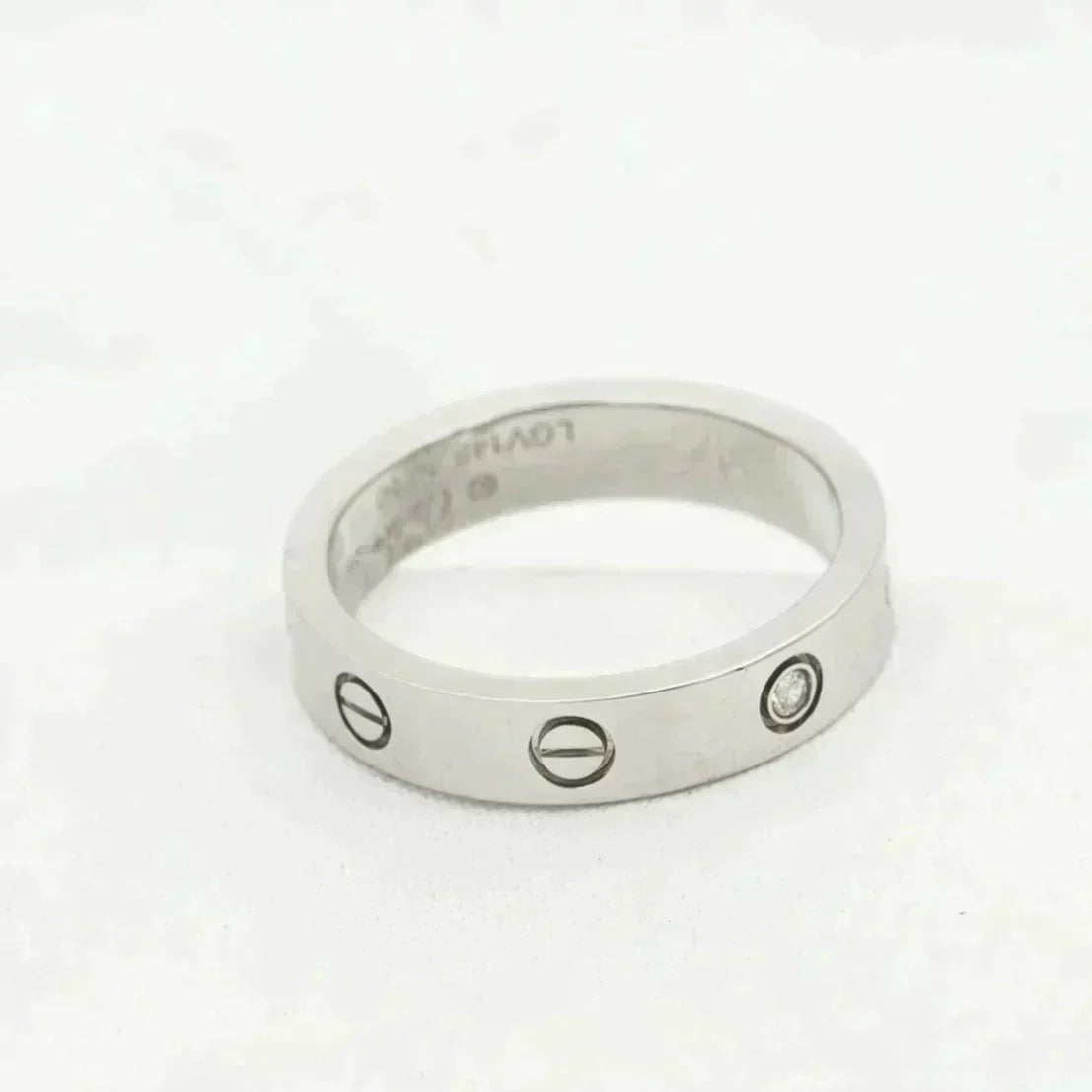 [VA]LOVE RING 4MM 1 DIAMANT SILBER