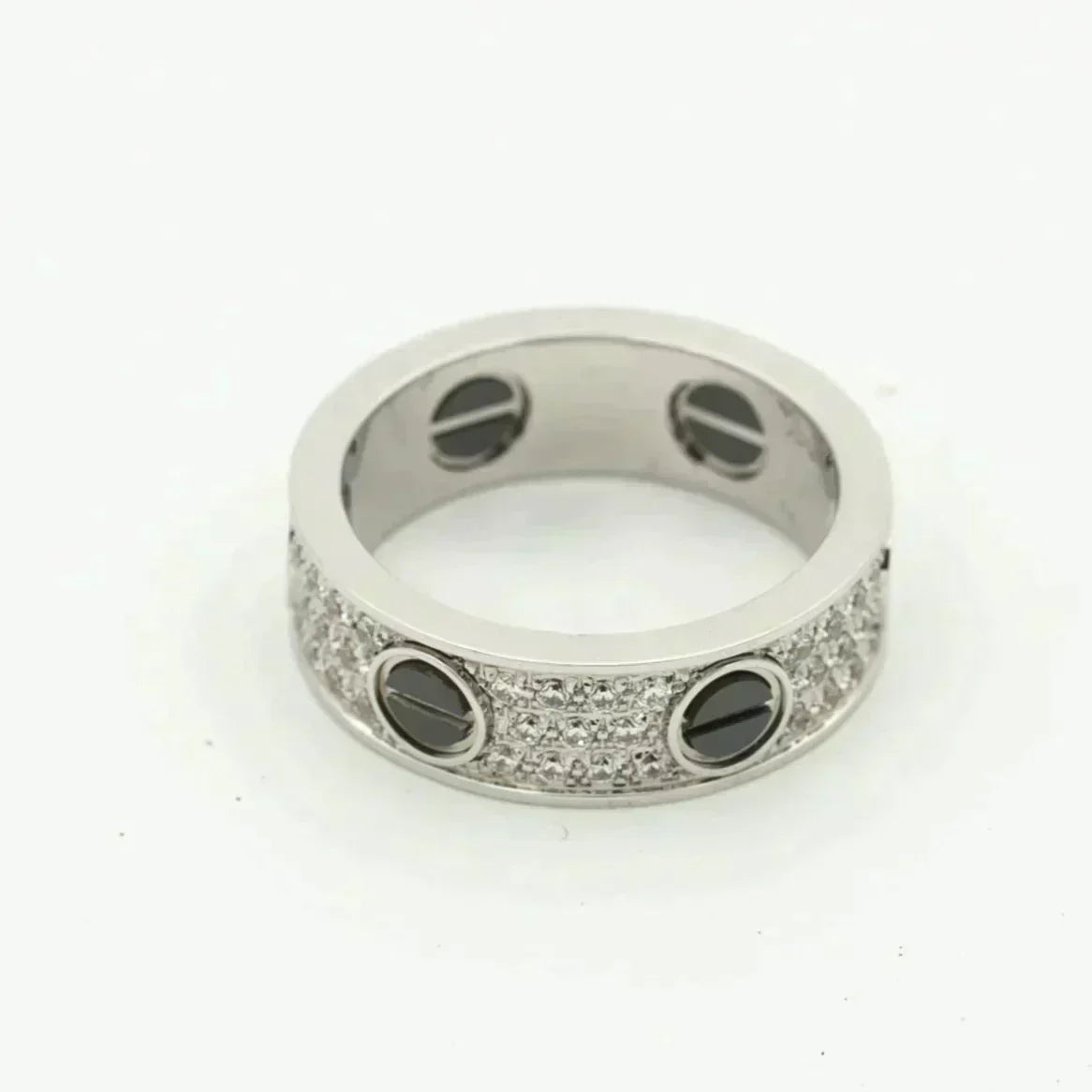 [VA]LOVE RING 5.5MM DIAMONDS PAVED CERAMIC