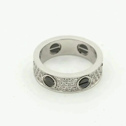 [VA]LOVE RING 5.5MM DIAMONDS PAVED CERAMIC