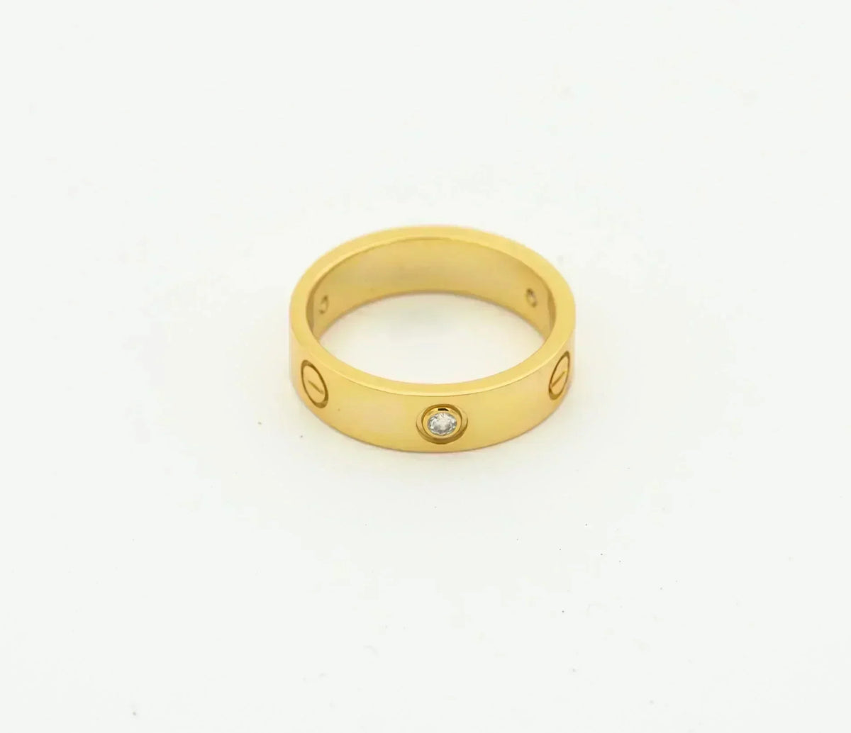 [VA]LOVEリング 4MM 1ダイヤモンド ゴールド