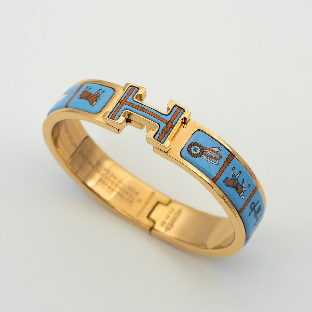 [VA]H ARMBAND ROSÉGOLD BLAUE KERAMIK