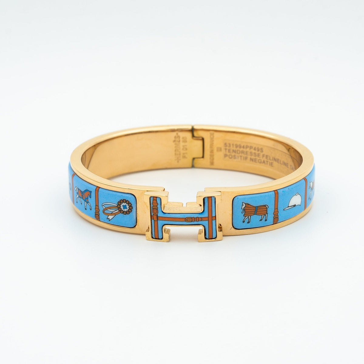 [VA]H ARMBAND ROSÉGOLD BLAUE KERAMIK