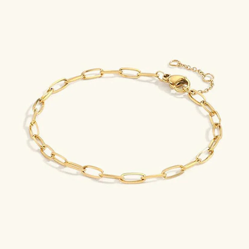 [VA]Maybelle Gold Paperclip Chain Bracelet