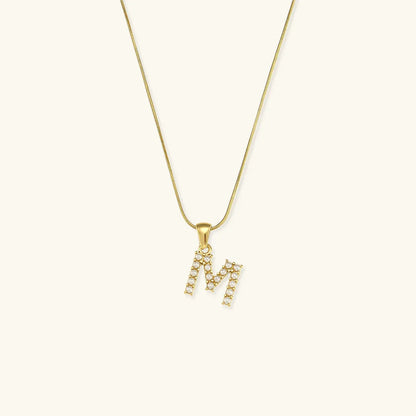 [VA]Augustine Initial Letter Pearl Necklace