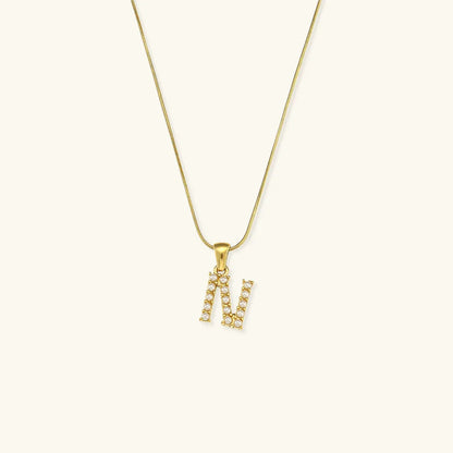 [VA]Augustine Initial Letter Pearl Necklace