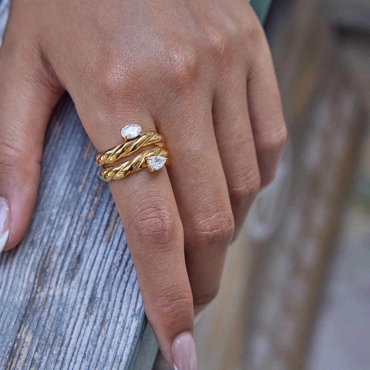 [VA]Noemi Kuratierte Ring-Stapel-Kollektion