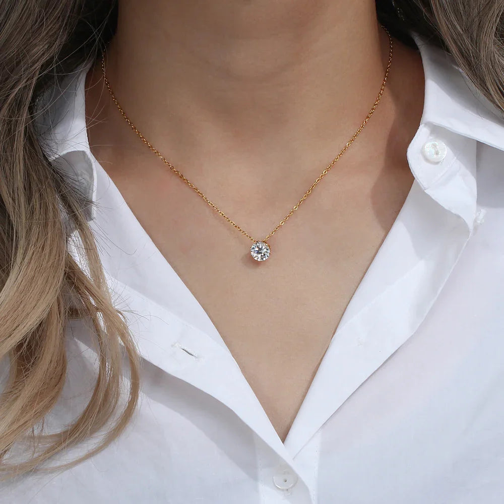 [VA]Kyla Solitaire Goldhalskette