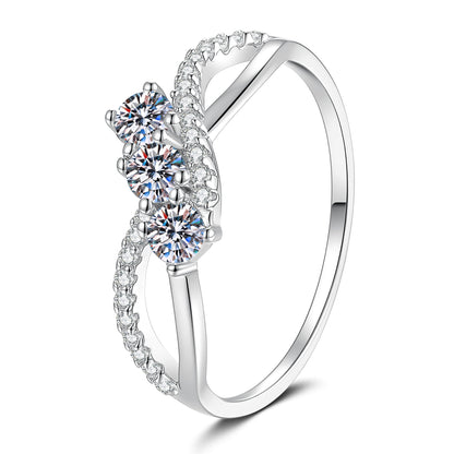 [VA]INTERTWINING LOVE MOISSANITE RING